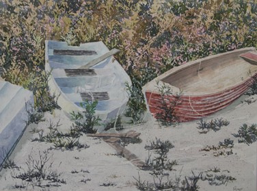 Waiting for You, Watercolor by Doug DeWolfe of New View