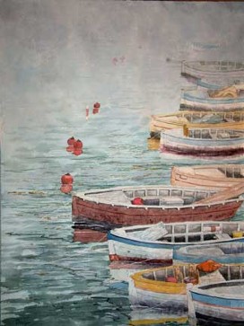 Fog Lifting, Watercolor by Doug DeWolfe of New View