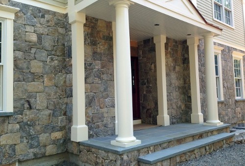 Stone Veneer and Blue Stone Steps by New View